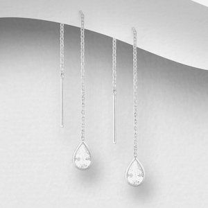 925 Sterling Silver Earrings w/ Swarovski Crystals